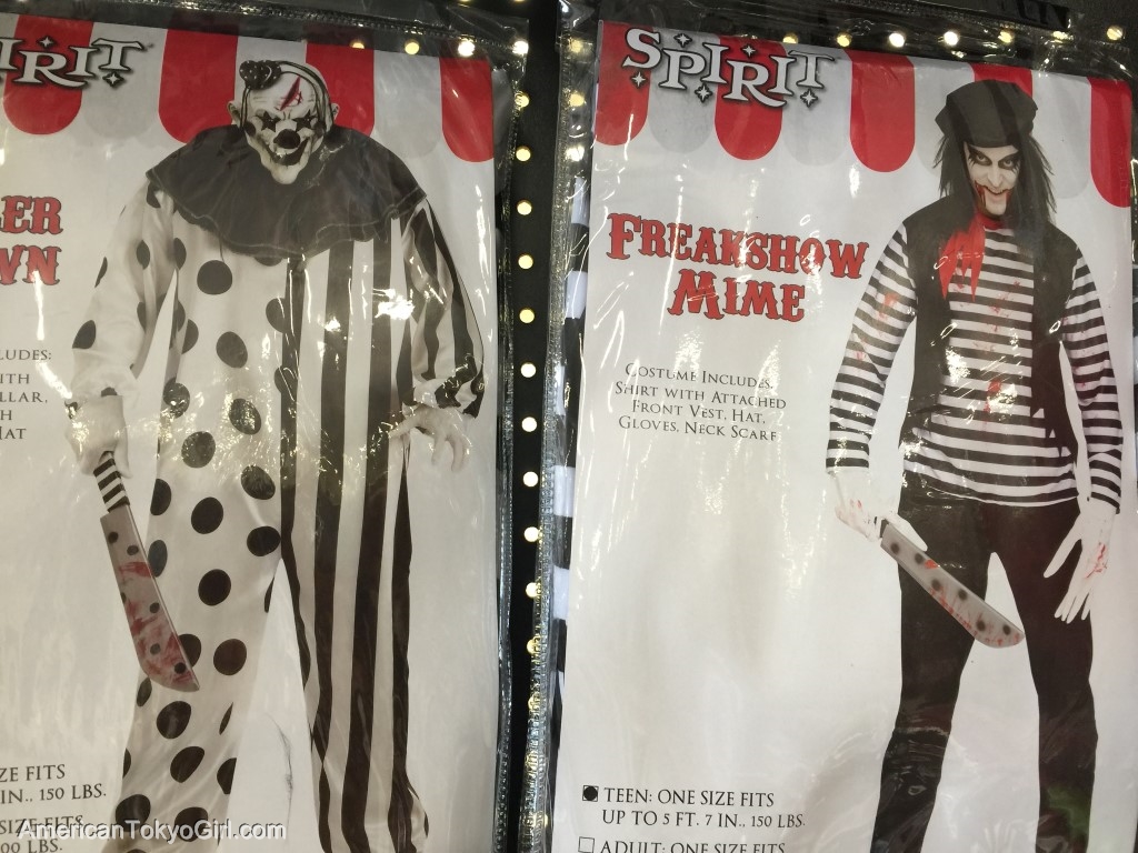 ハロウィングッズ-キラークラウン男性用コスチューム