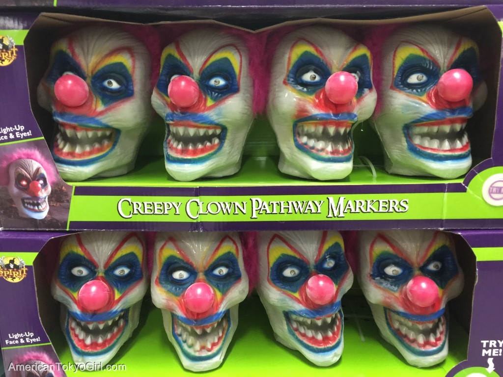 ハロウィングッズ-ピエロの生首ライト