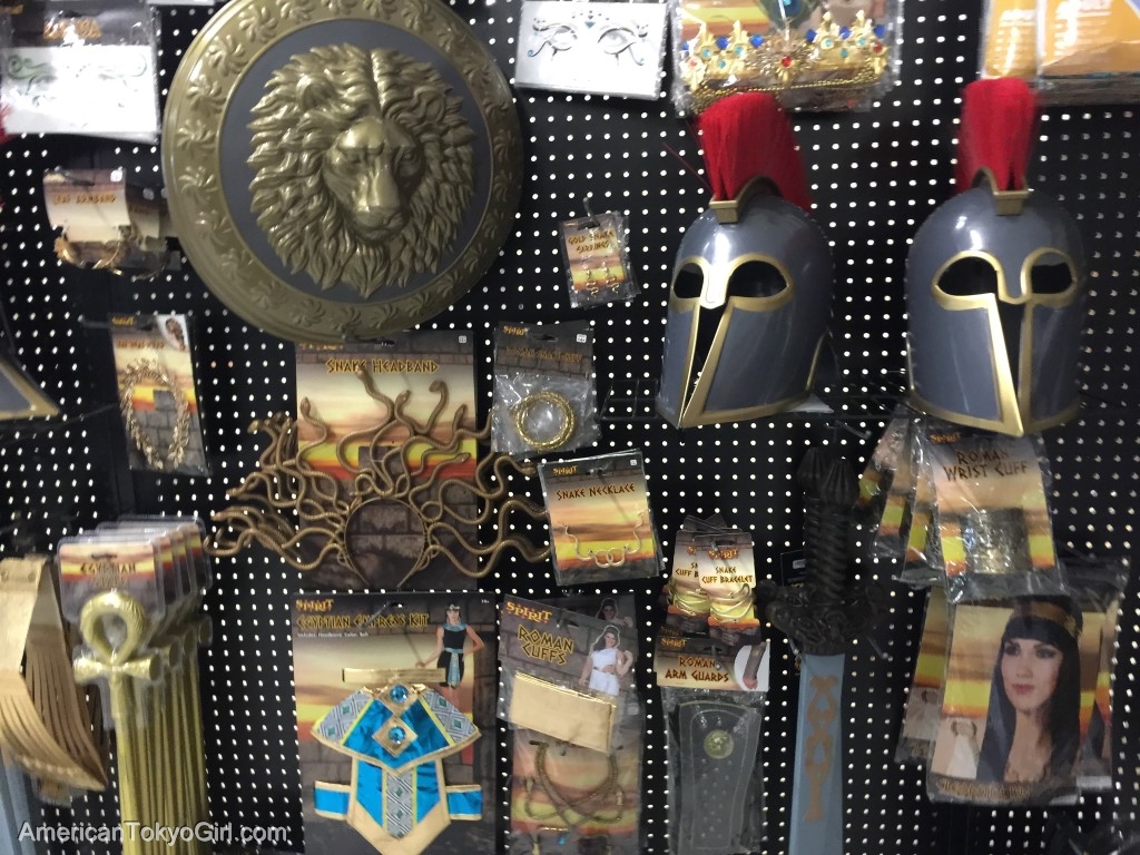 ハロウィングッズ-クレオパトラ用ウィッグと戦士の小道具