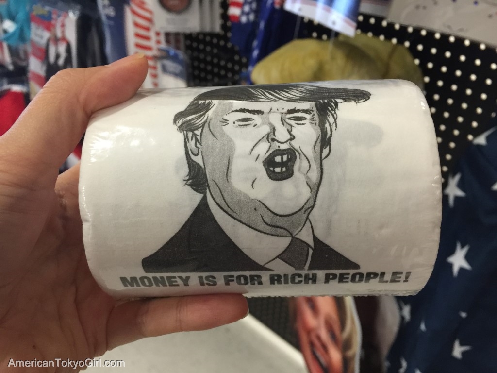 ハロウィングッズ-大統領候補トランプのトイレットペーパー