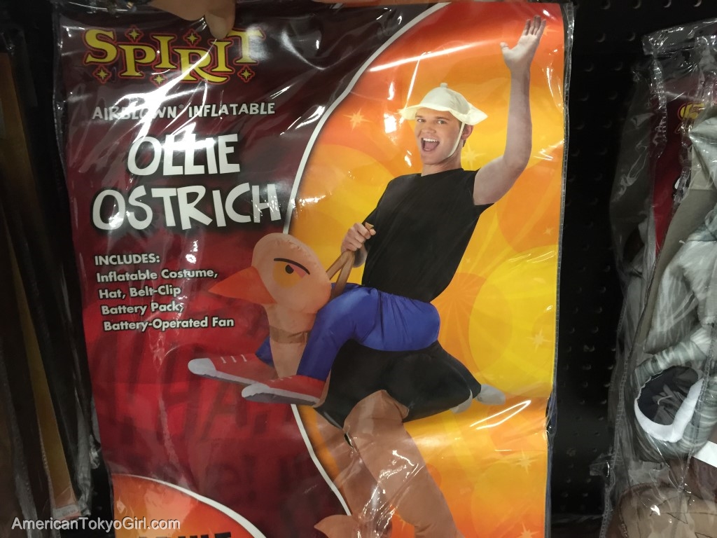 ハロウィングッズ-ダチョウにのる男のコスチューム
