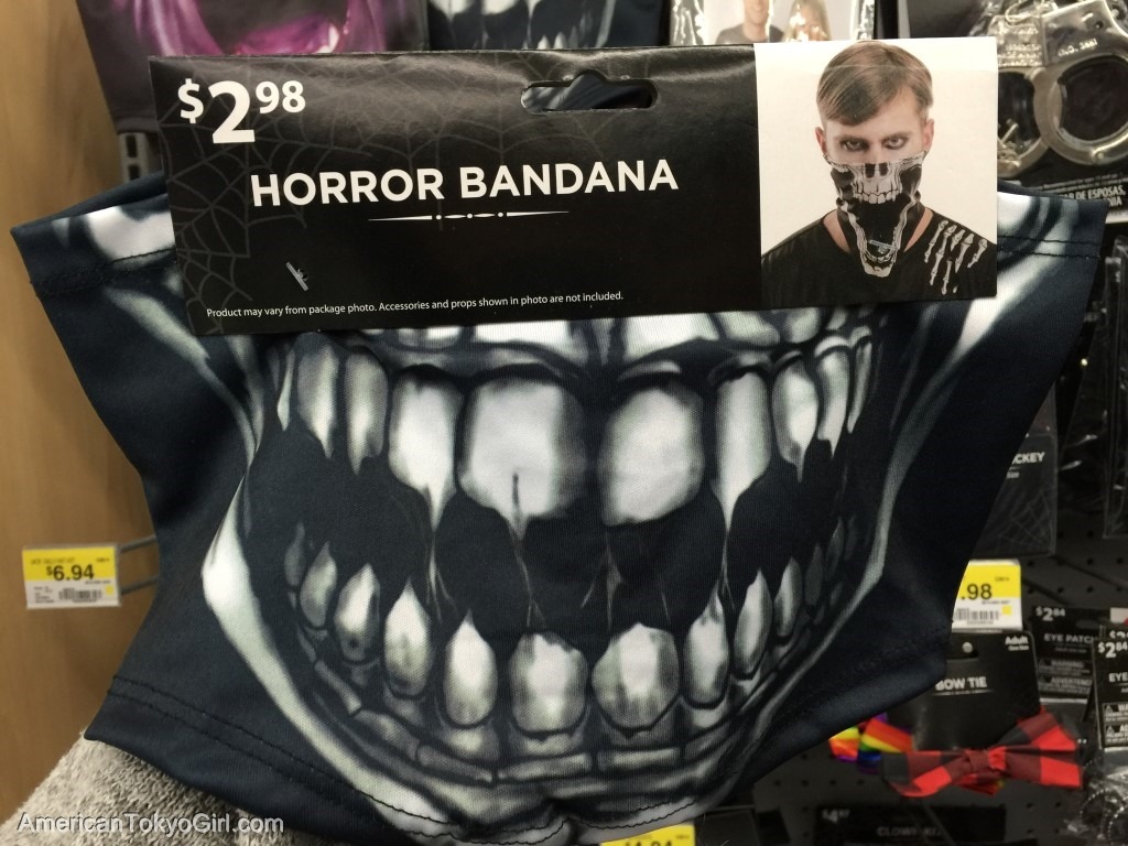 halloween-walmart-ハロウィン仮装-骸骨のバンダナ