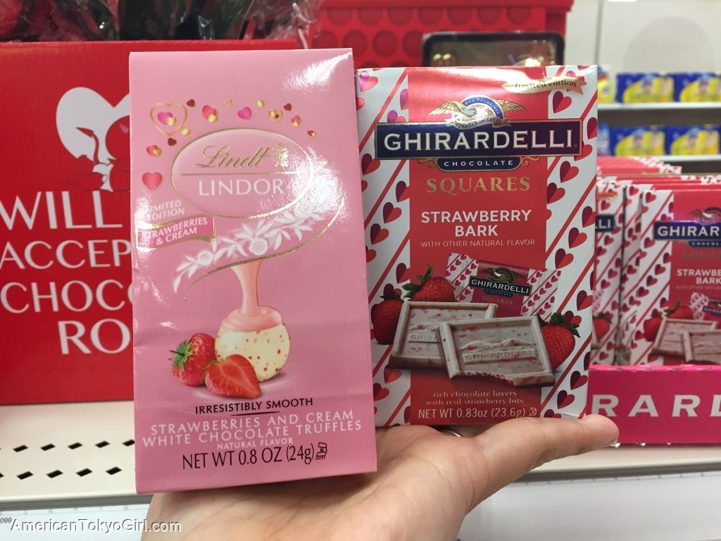 バレンタインしか買えないアメリカおすすめ土産-リンドールとギラデリストロベリー