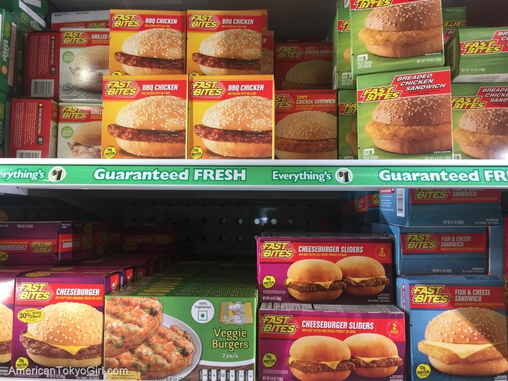 アメリカの100均ショップでしか買えない冷凍食品-ハンバーガー