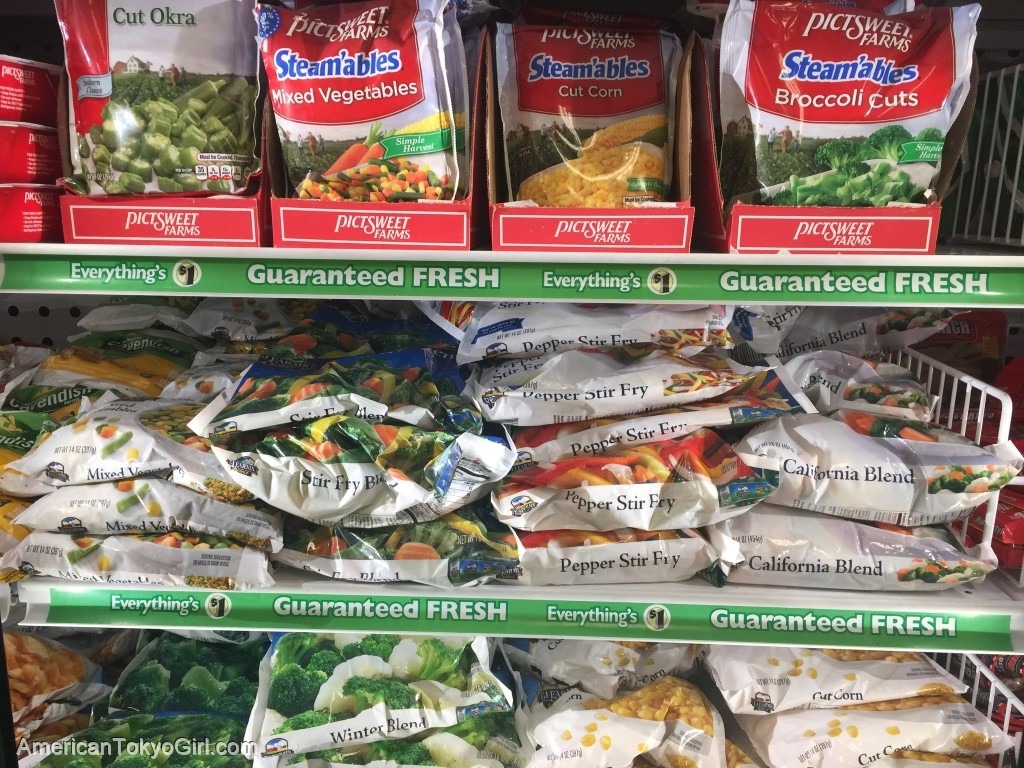 アメリカの100均ショップでしか買えない冷凍食品-野菜-食材