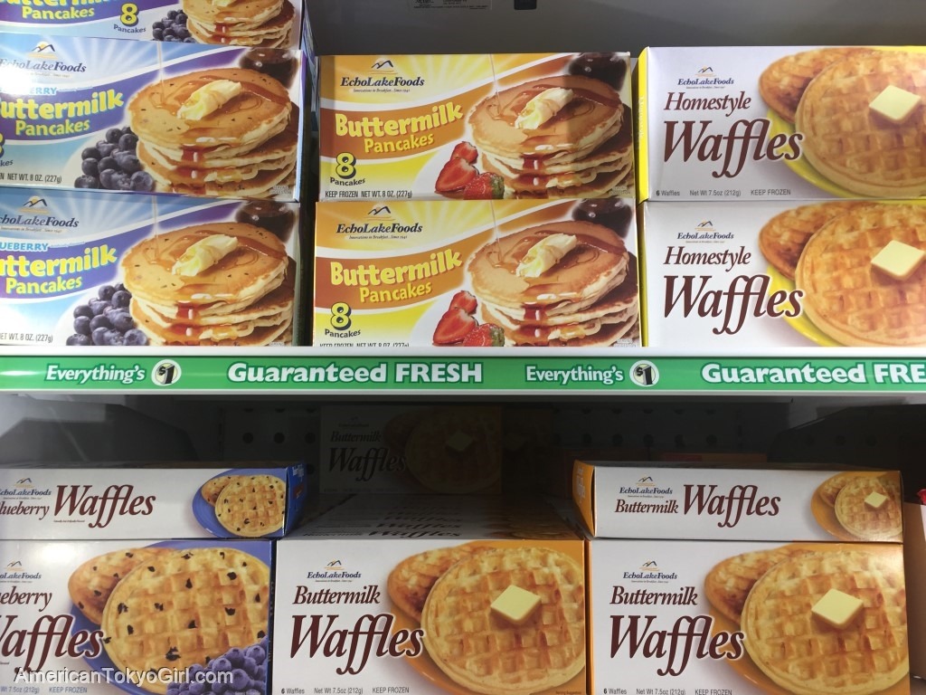 アメリカの100均ショップでしか買えない冷凍食品-パンケーキ-ワッフル
