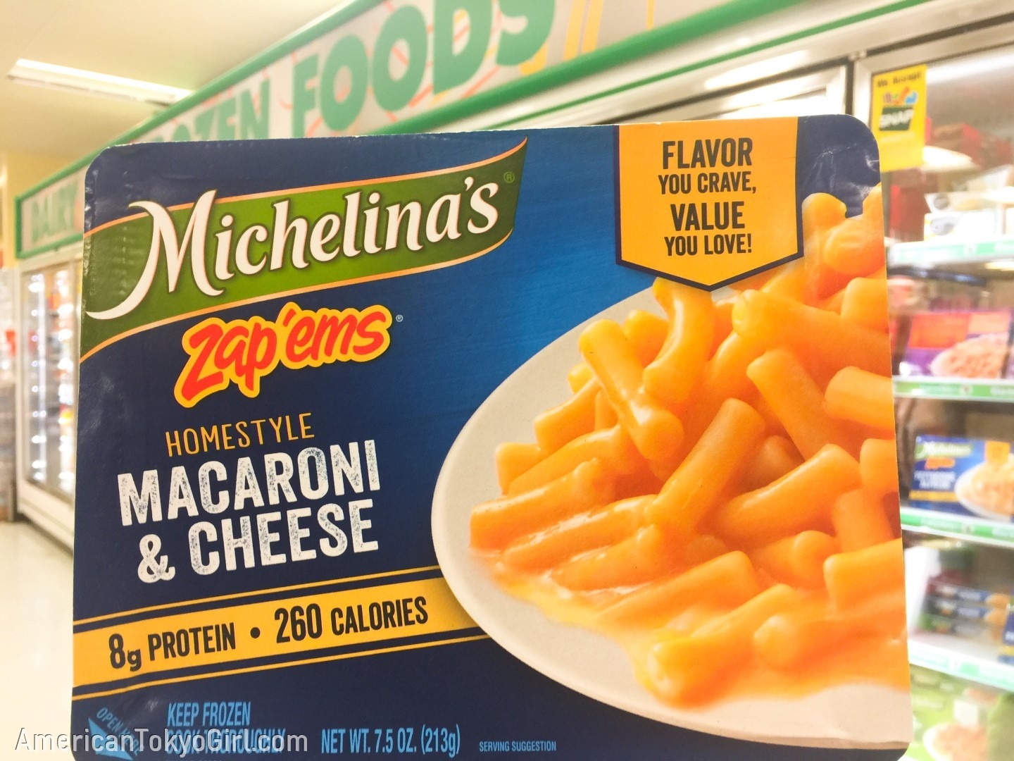 アメリカの100均ショップでしか買えない冷凍食品-レンチン-マカロニチーズ