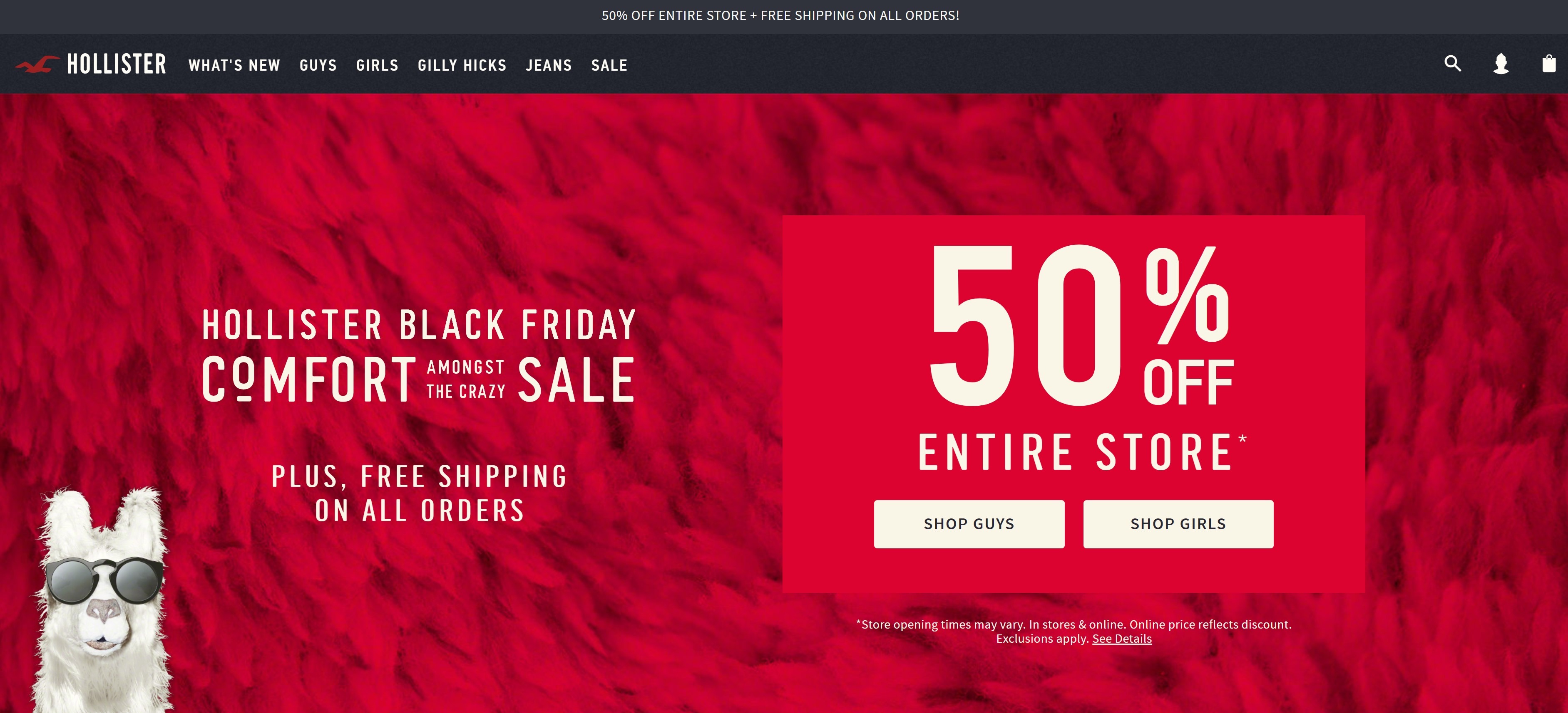 アメリカブラックフライデーの海外人気ブランドセール攻略-ホリスター-hollister