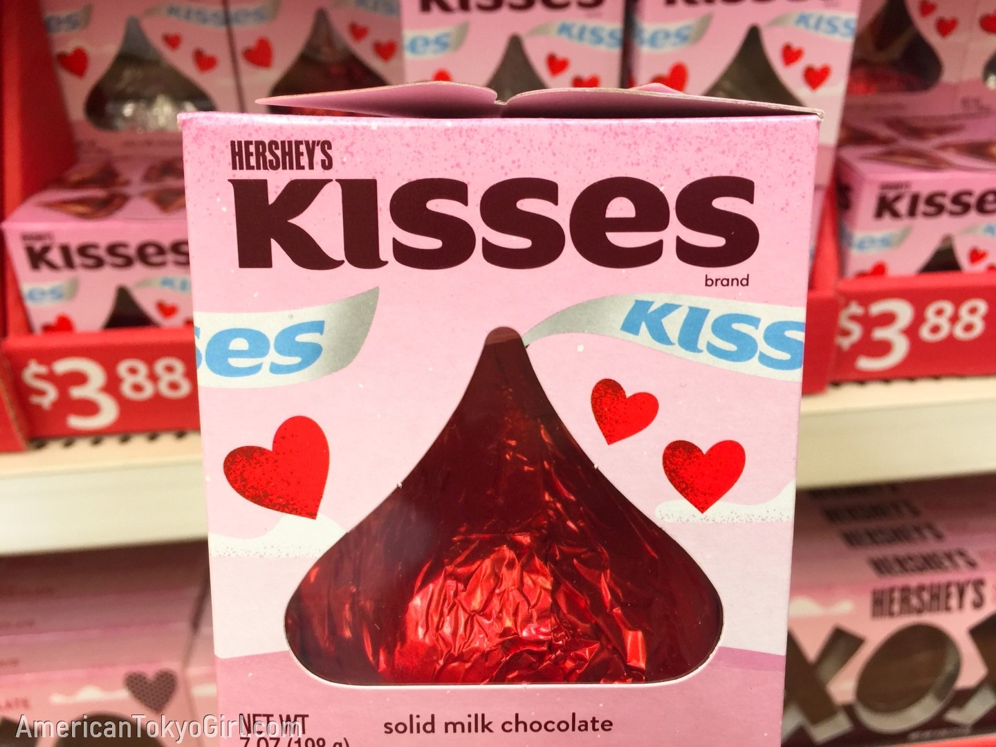 バレンタインチョコレート安いスーパー-おすすめ-ハーシーズキスチョコ