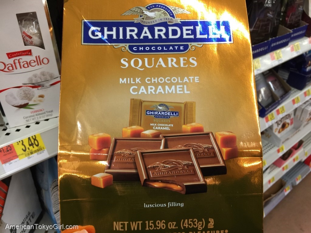 ギラデリチョコ-ghirardelli-アメリカ値段-スクエア型-ミルクキャラメルアソート